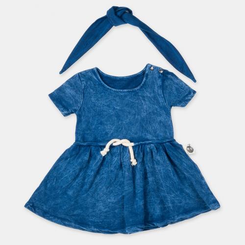 Παιδικο φορεμα με κοντο μανικι  RG Denim  Μπλε