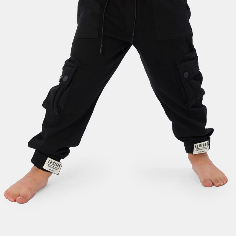 Детски панталон  момче със странични джобове Rg brand Черен