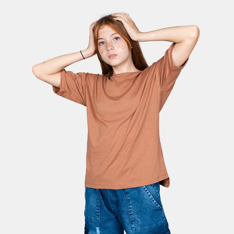 Childrens t-shirt unisex  Only Good   -  Brown