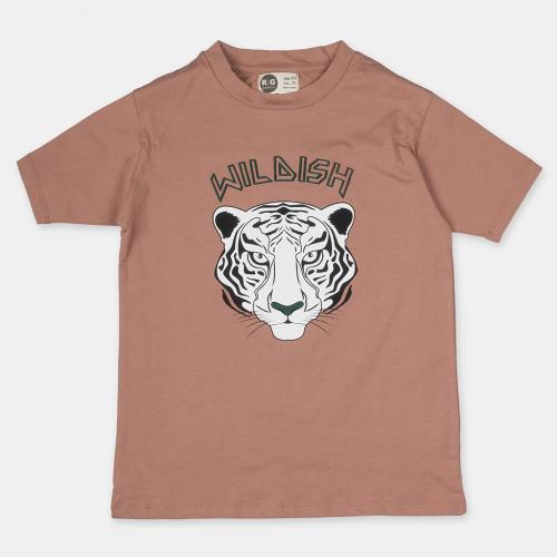 Детска тениска унисекс Wildish - Кафява