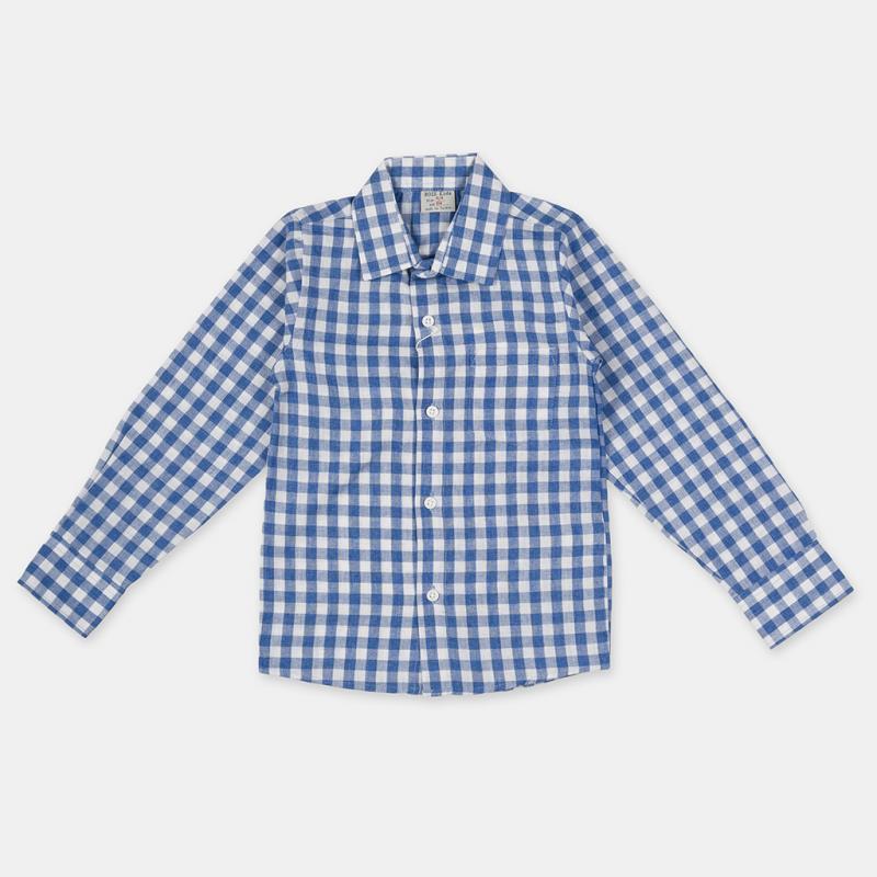 Παιδικό πουκάμισο Για Αγόρι τετράγωνο  Rois blue  Μπλε