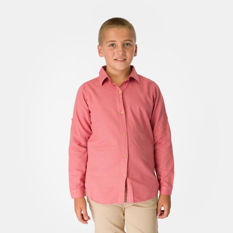Childrens shirt For a boy  Classic Rois boys pink  Pink