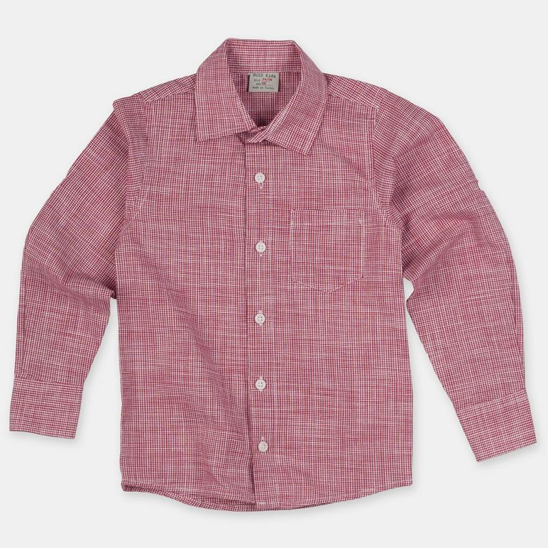 Childrens shirt For a boy with pocket  Rois boys red  Red