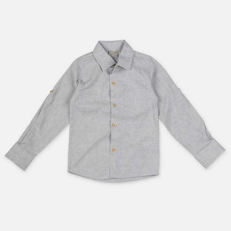Childrens shirt For a boy  Rois boys grey  Gray