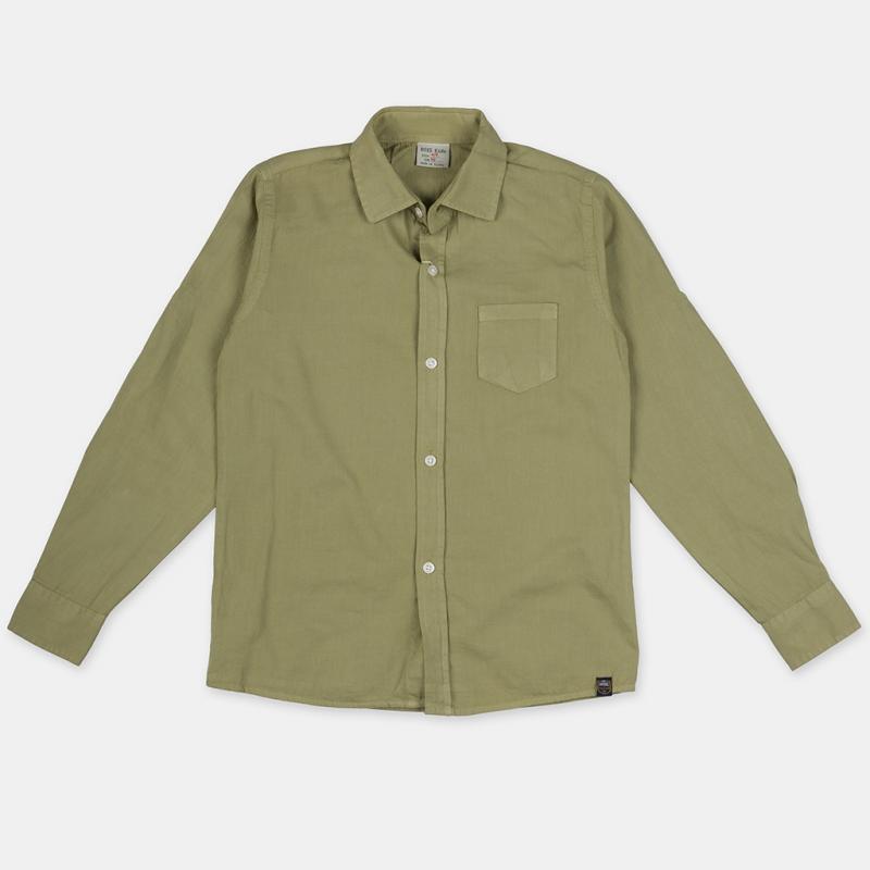 Childrens shirt with long sleeves For a boy  Rois khaki  Green
