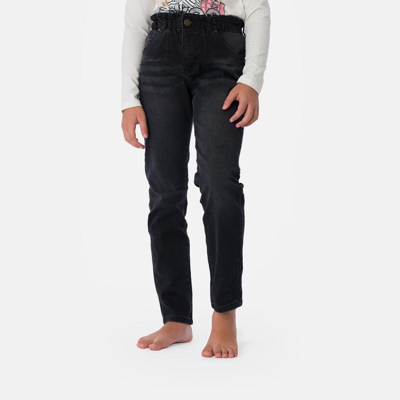 Dětské džíny s vysokým pasem Pro dívky  Rois girls  Černé