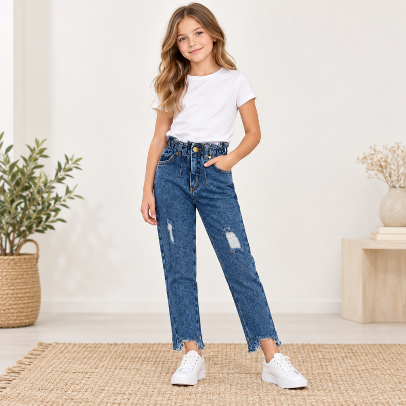 Детски дънки  момиче Rois girls 7/8 дължина