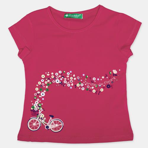 Детска тениска за момиче Jardin-de-fleurs