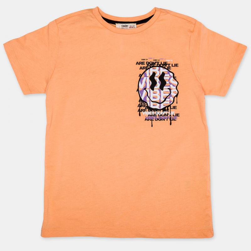 Детска тениска  момче Cikoby Vibes - Оранжева