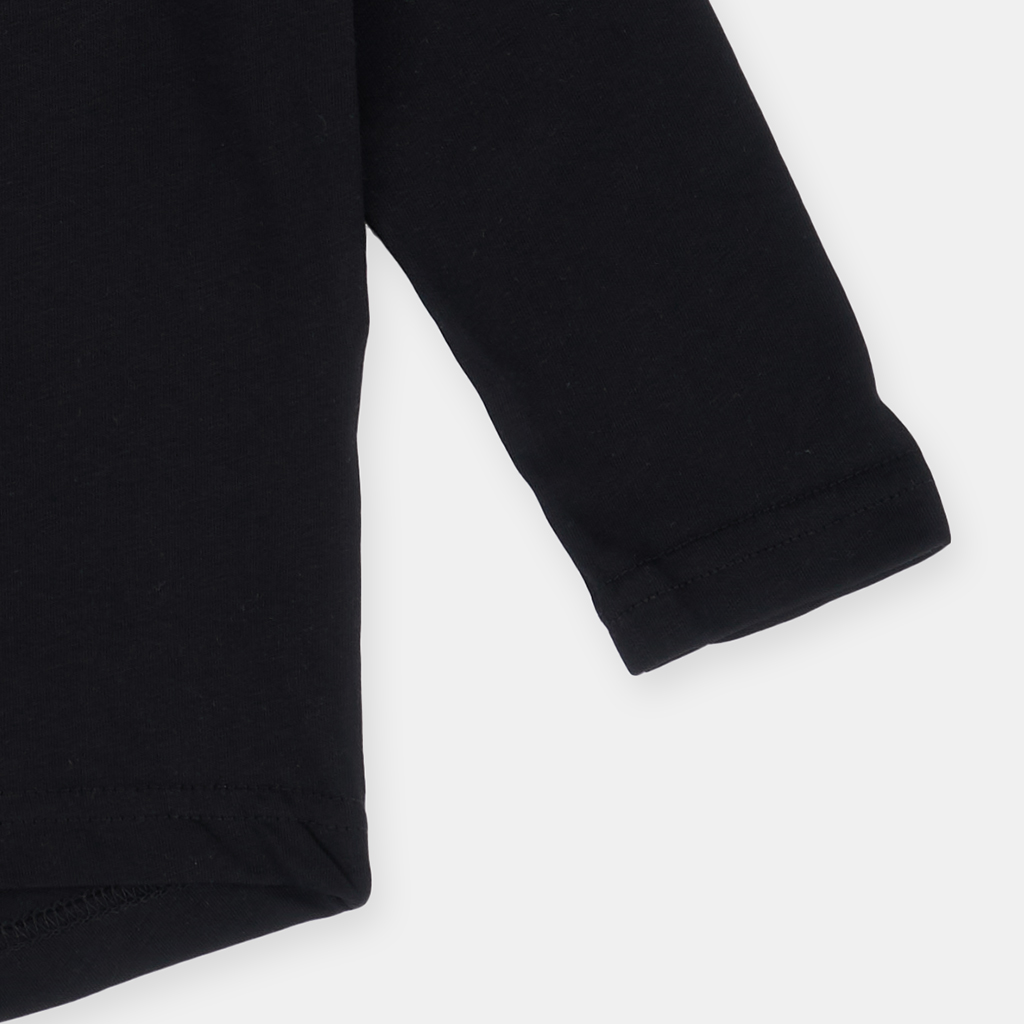 Παιδικη μπλουζα με μακρυ μανικι καθαρό σχέδιο  Black  μαυρα