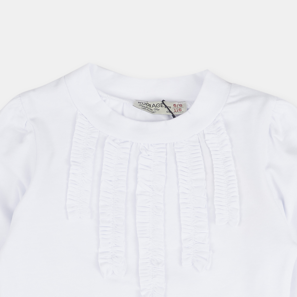 Παιδικη μπλουζα Για Κορίτσι καθαρό σχέδιο  Simple White  ασπρα