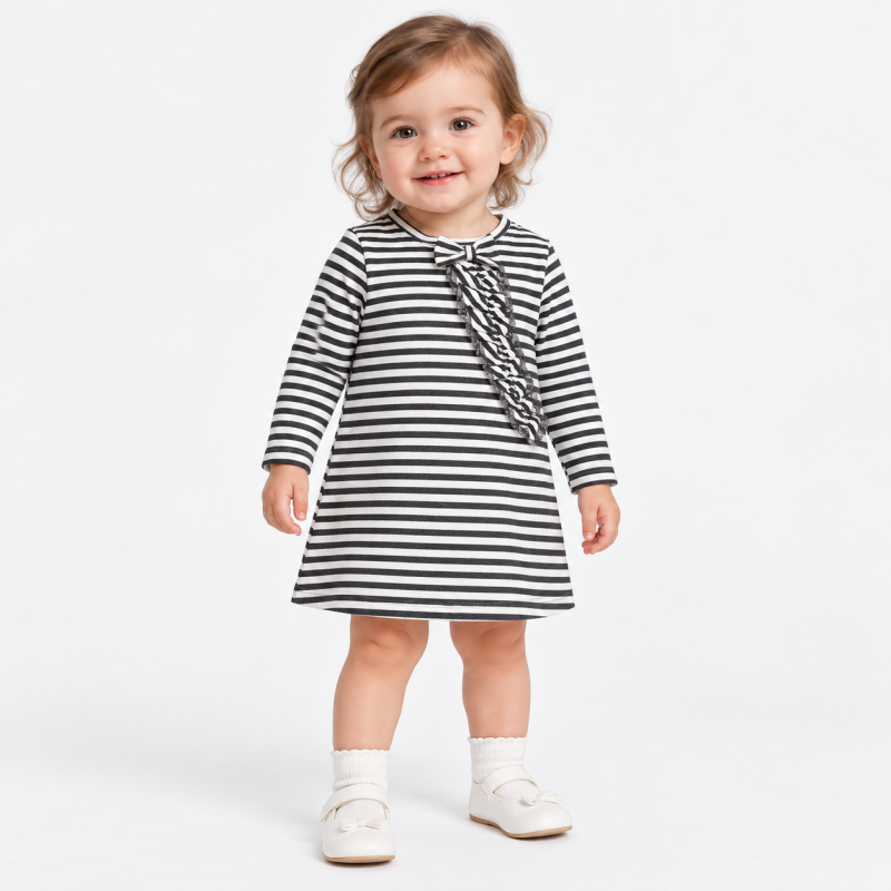 Детска рокля с дълъг ръкав Stripe Райе
