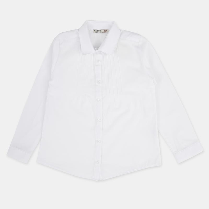 Παιδικό πουκάμισο Για Κορίτσι με γιακα  White  ασπρα