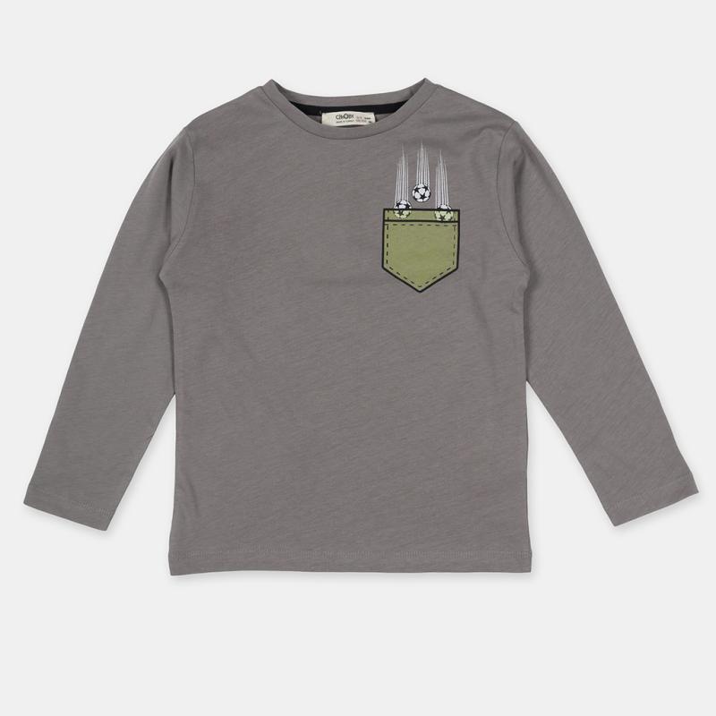 Childrens blouse For a boy  Cikoby Football  Gray