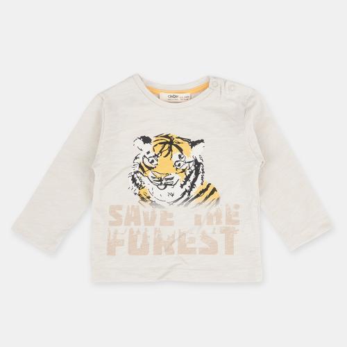 Παιδικη μπλουζα με σταμπα Για Αγόρι  Cikoby Tiger  Γκριζο