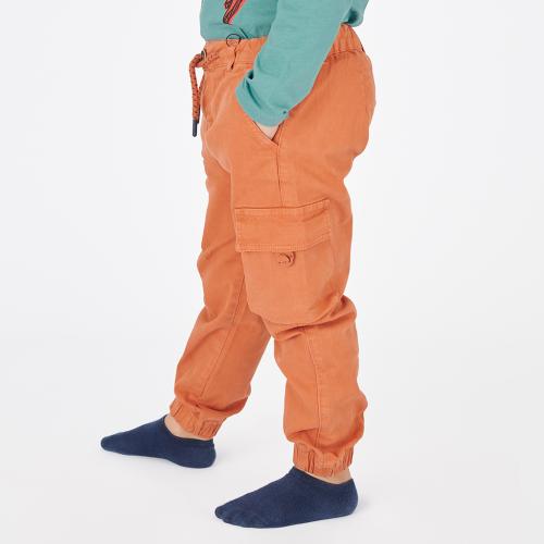 Детски панталон за момче Cikoby Orange със странични джобове Оранжев