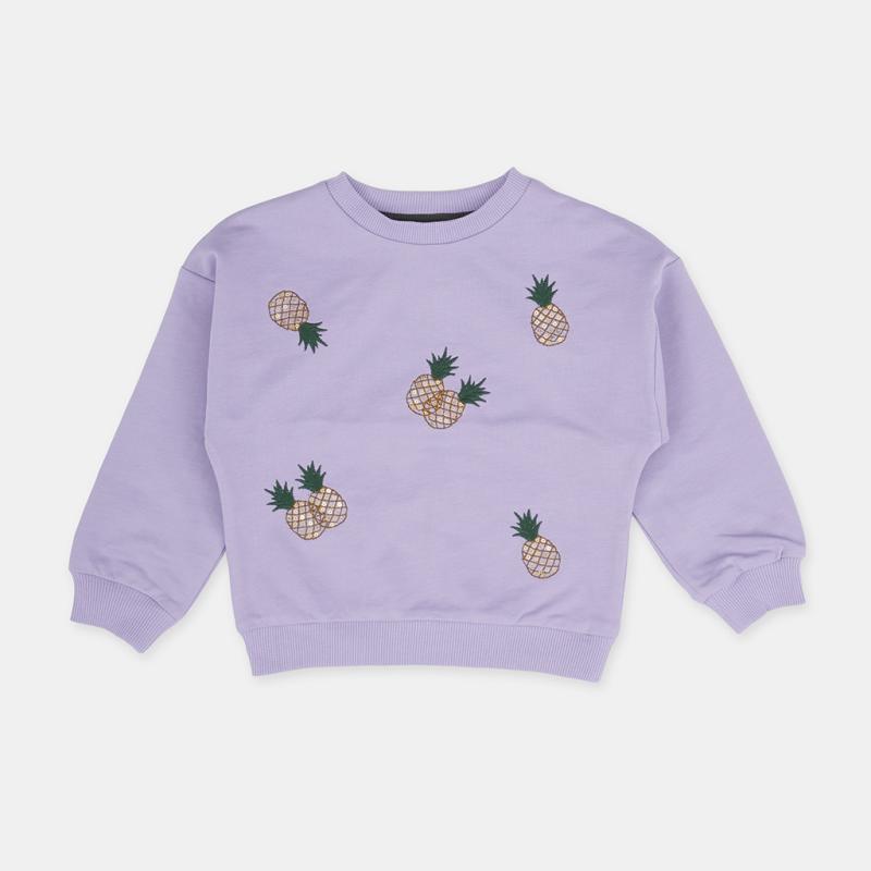 Childrens blouse For a girl with long sleeves  Pineapple  Purple