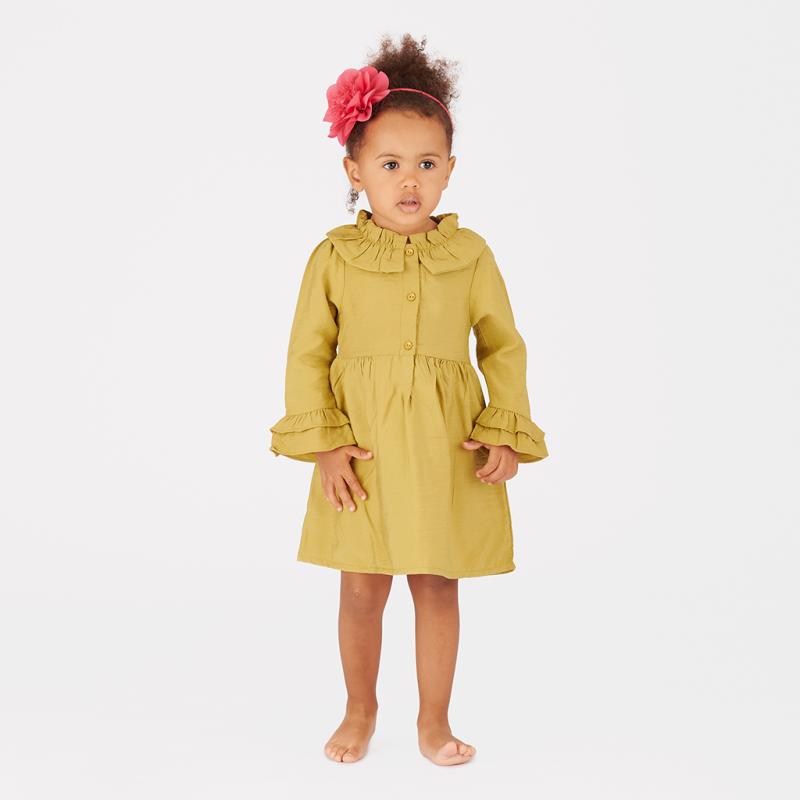 child dress with long sleeves  Sweet Green  Green