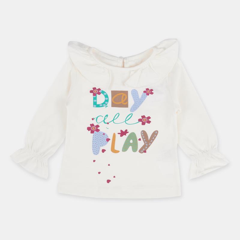 Παιδικη μπλουζα Για Κορίτσι μπλουζα με φαρδια μανικια  All Day Play  ασπρα