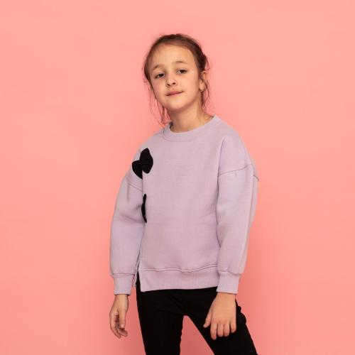 Детска блуза за момиче ватирана Lilac Лилава