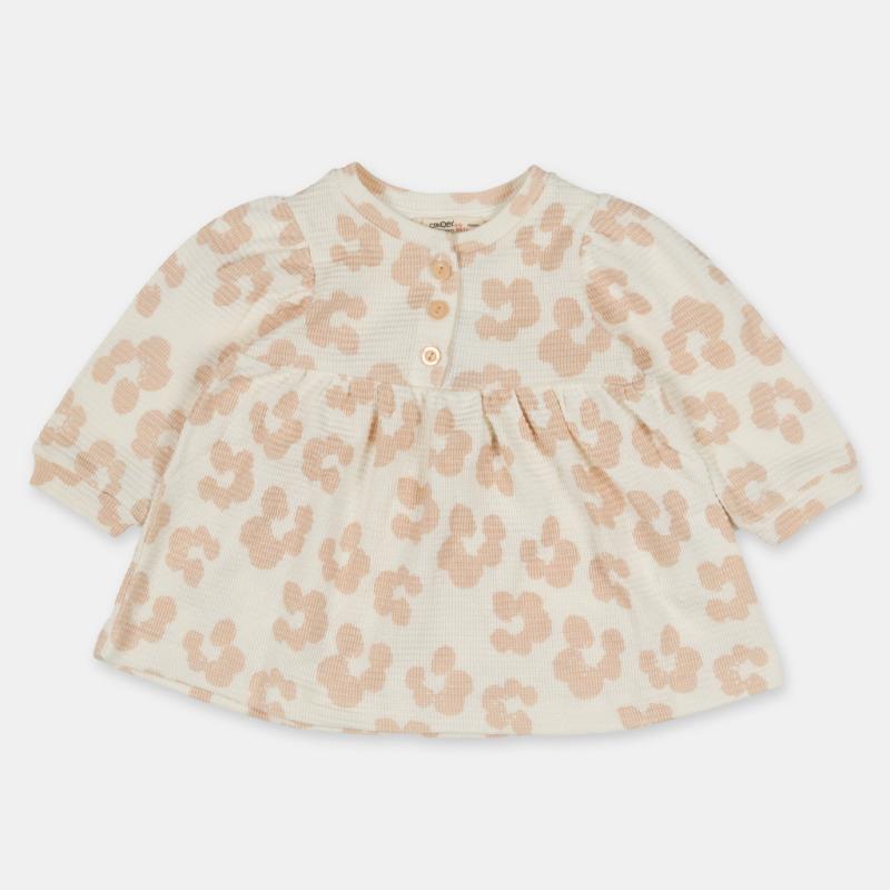 child dress casual with long sleeves  Cikoby Flowers  Beige