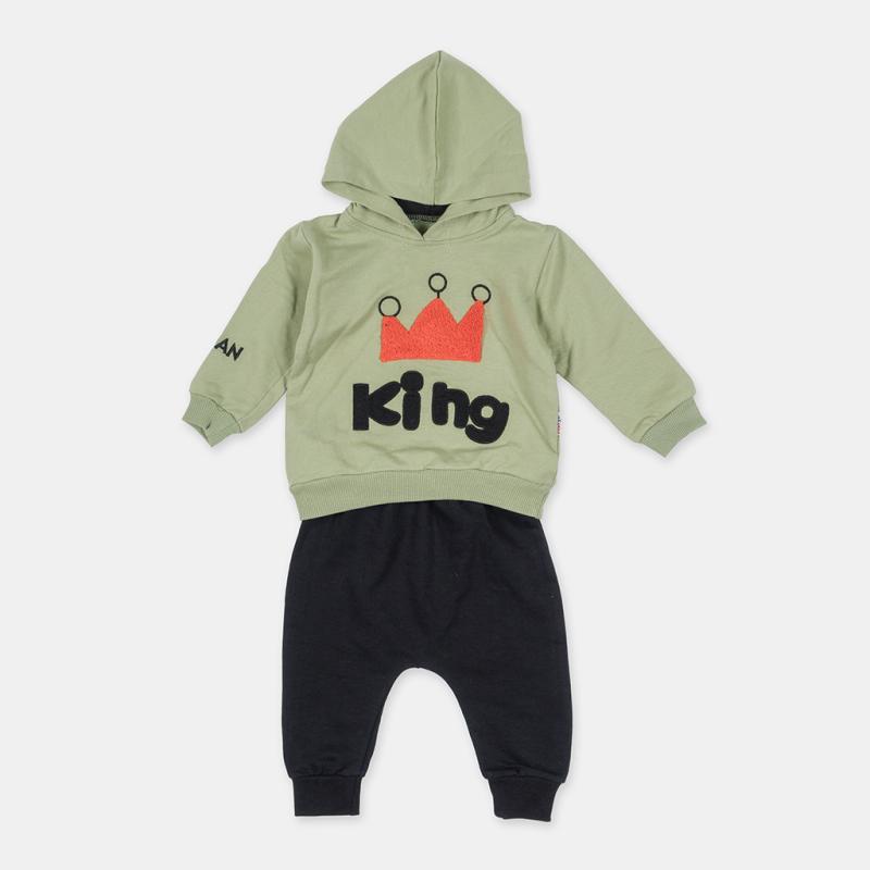 Παιδικο αθλητικο σετ Για Αγόρι  King  Αθλητική μπλούζα Αθλητική φόρμα Πρασινο
