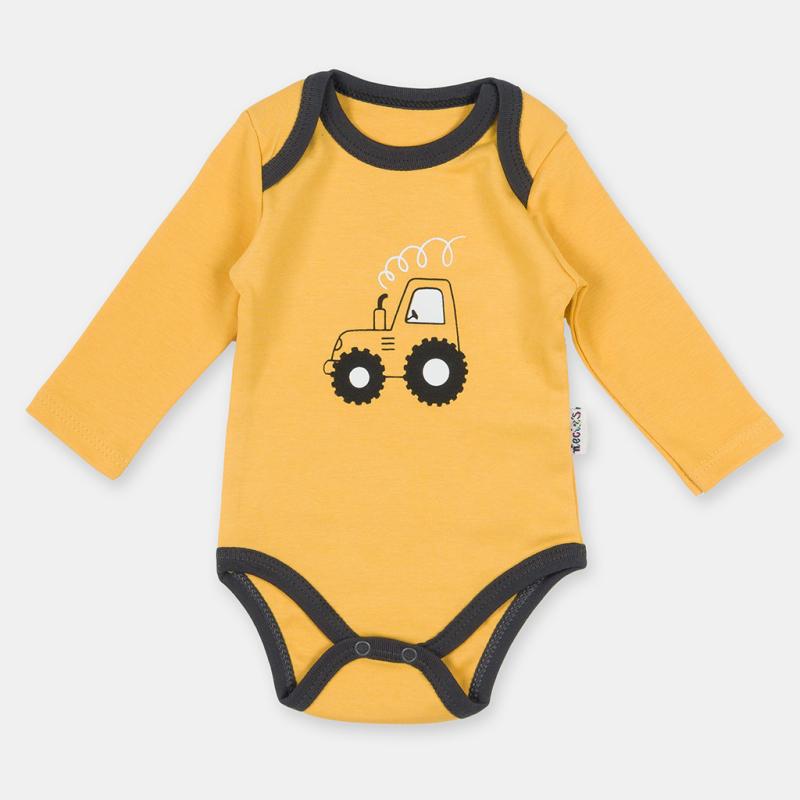 Бебешко боди с дълъг ръкав  момче Tractor Yellow Жълто