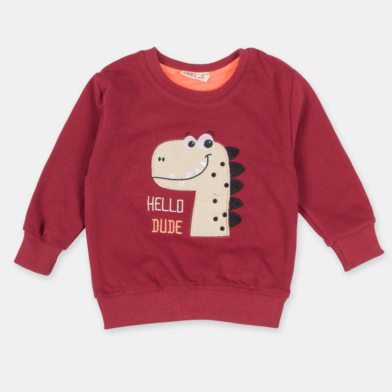 Childrens blouse For a boy  Hello Dude  Red