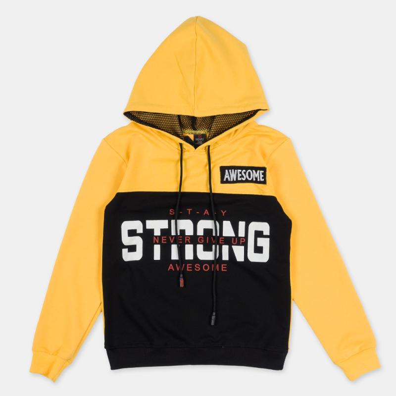 Childrens sweatshirt with a hood For a boy  Strong