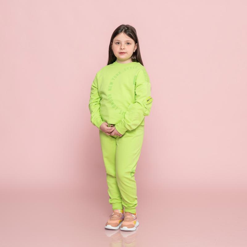 Childrens sports set For a girl  New York style  of 2 parts  -  Green