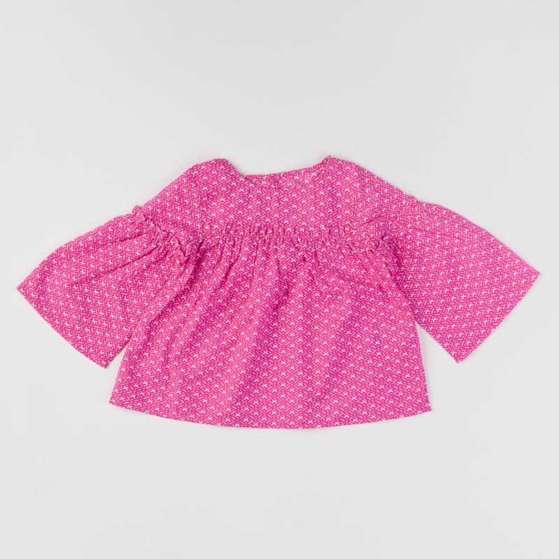 Childrens shirt For a girl  Cikoby  with long sleeves  X pink  Cyclamen