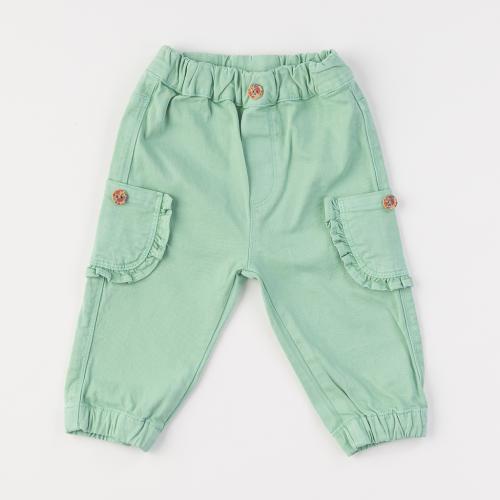 Детски панталон за момиче Cikoby green Зелен