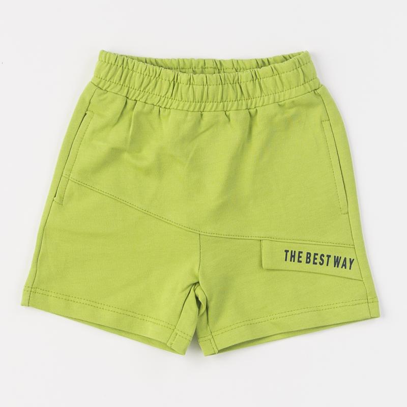 Childrens shorts For a boy  Cikoby the best way  Green