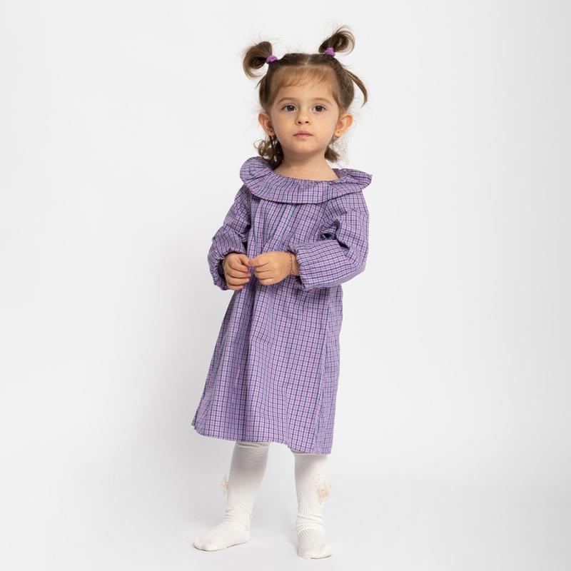 child dress with long sleeves  Purple  Purple