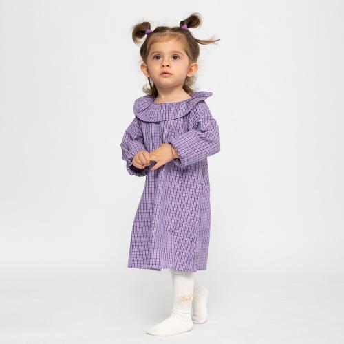 Детска рокля с дълъг ръкав Purple Лилава