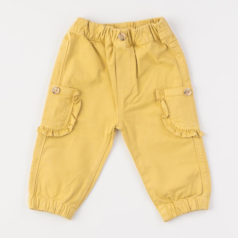 Childrens trousers For a girl  Cikoby yellow  Yellow