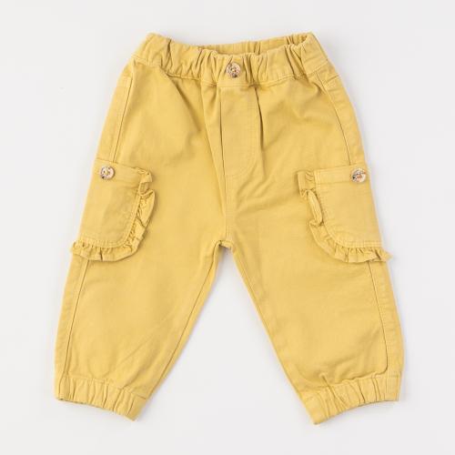 Детски панталон за момиче Cikoby yellow Жълт