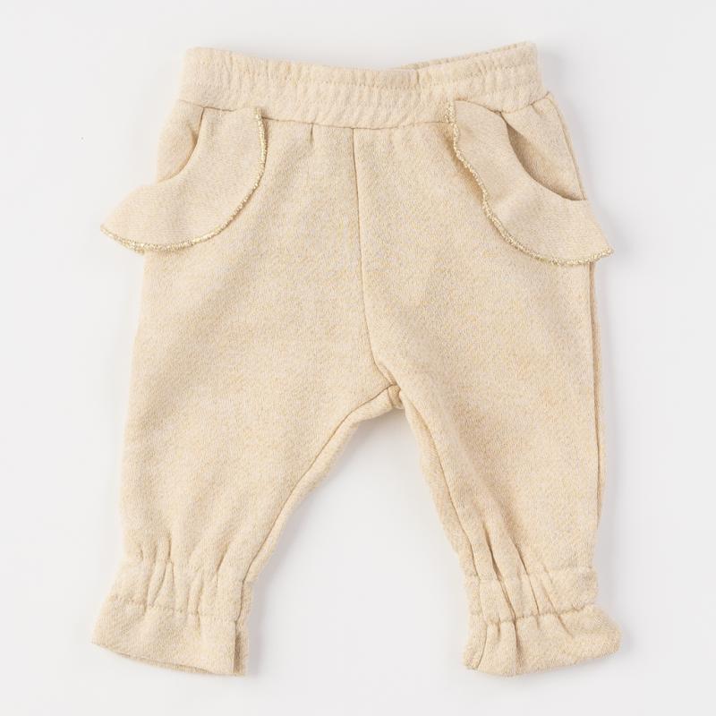 Childrens sports pants For a girl  Cikoby  Beige