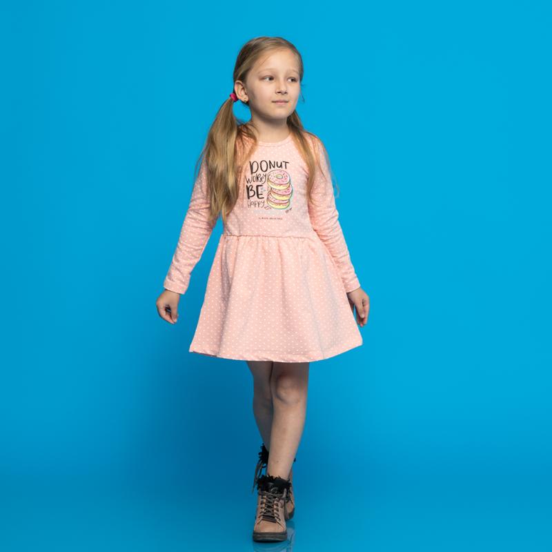 Детска рокля с щампа Breeze Donut Worry Розова