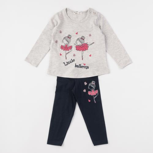 Детски комплект блуза и клин за момиче Little ballerina
