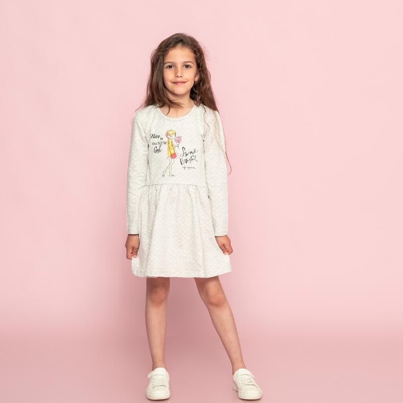 child dress with long sleeves  Nice is the new cool   gray  Gray