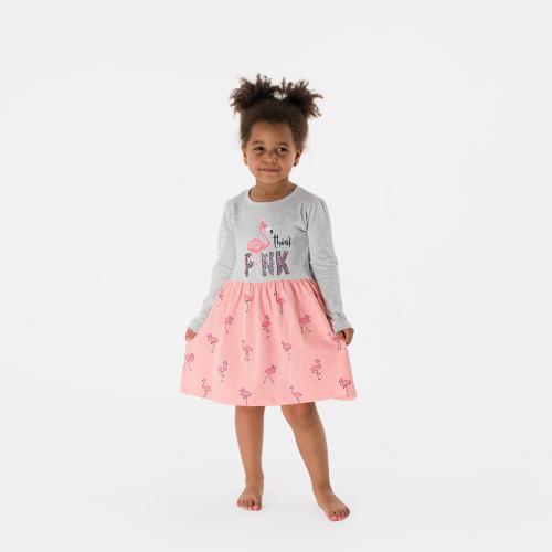 Παιδικο φορεμα με μακρυ μανικι  Breeze   Think Pink  Γκριζο