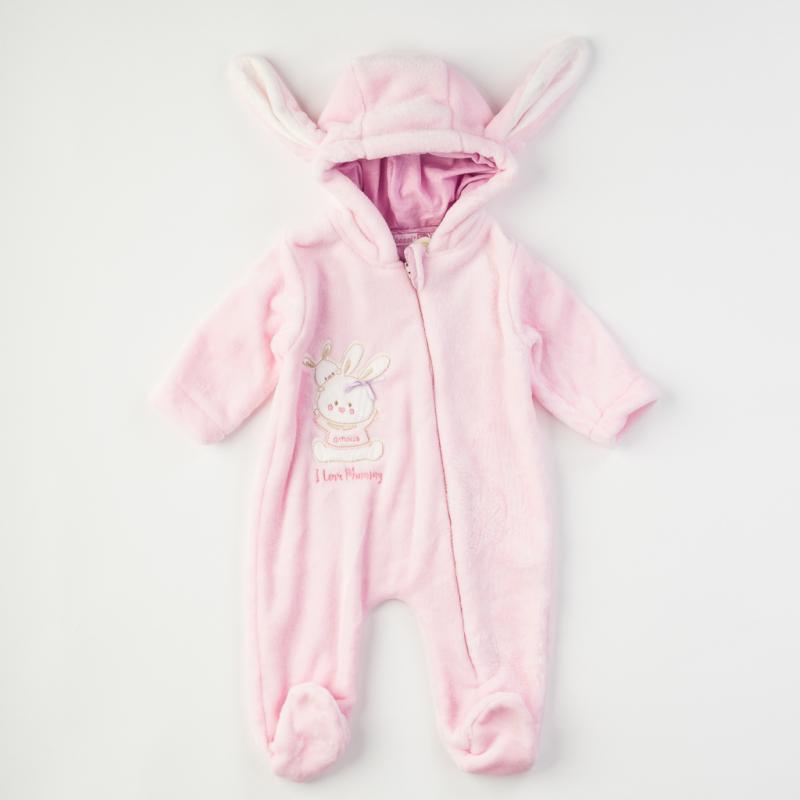 Baby overalls For a girl  I love mommy   -  Pink