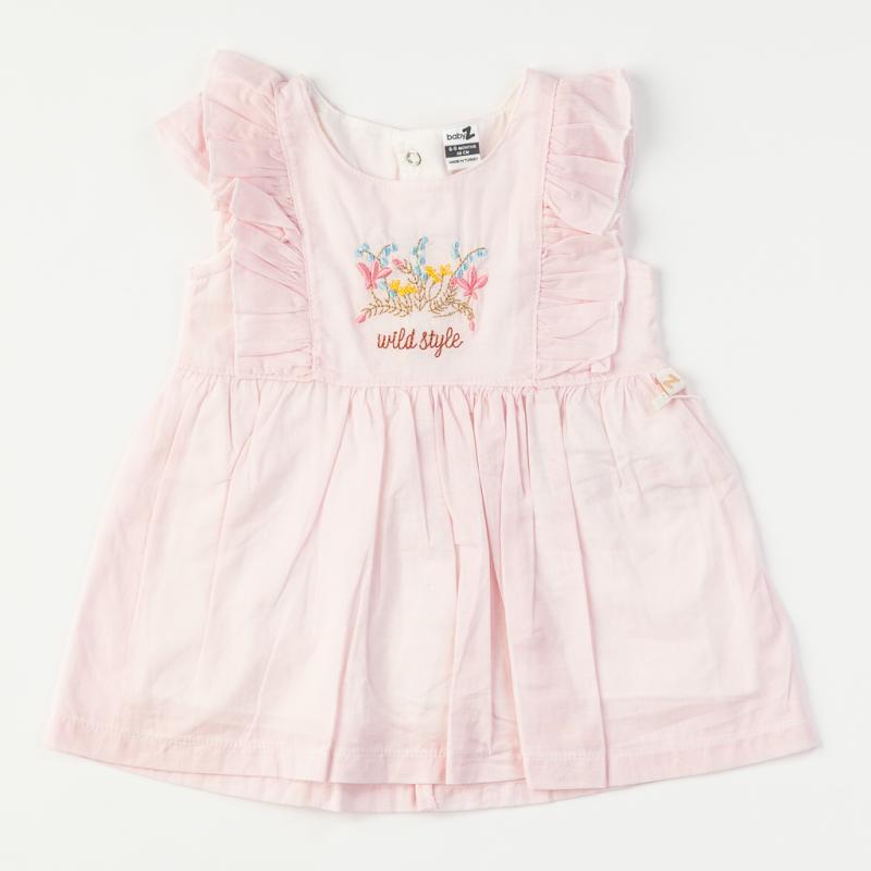 Baby dress Short sleeve  Wild style  Pink