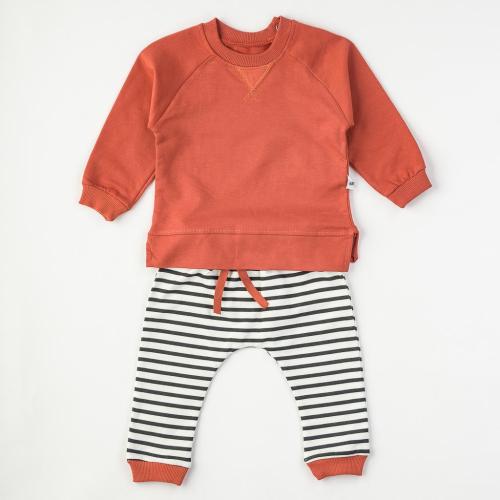 Детски комплект за момче блуза с панталонки Anilco Оранжев