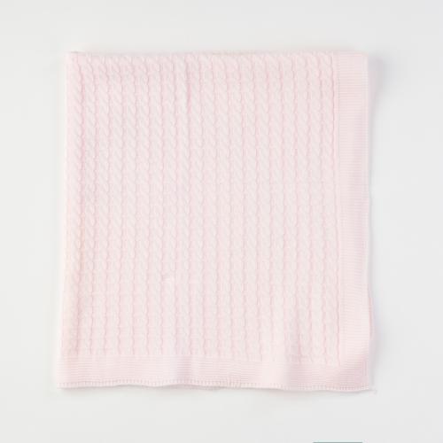 Бебешка пелена одеялце 90x80. Светлорозова