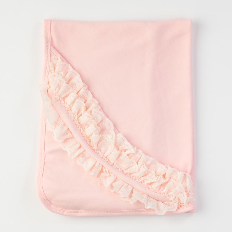 Παιδικη κουβερτα κουβερτακι  80x80.  Ανοιχτο ροζ