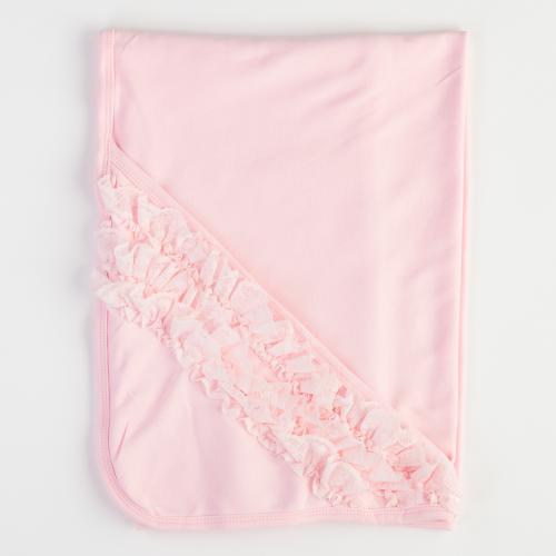Бебешка пелена одеялце 80x80. Розова
