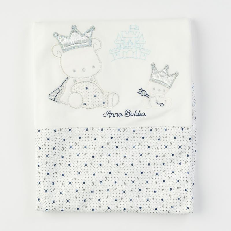 Бебешка пелена одеялце Anna Babba 80x80. Бяла
