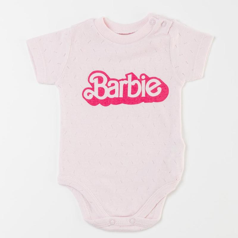 Baby bodysuit with short sleeves For a girl  Светлорозово